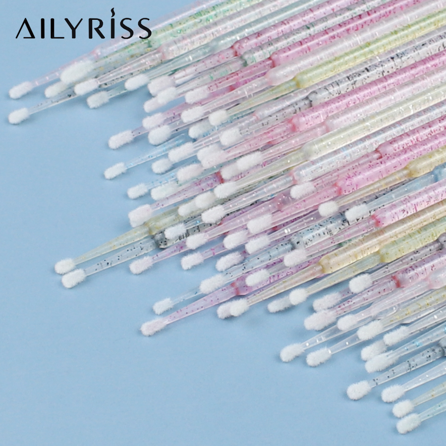 Micro Brush Applicator - Disposable Eyelash Brushes Swab 100pcs Micro