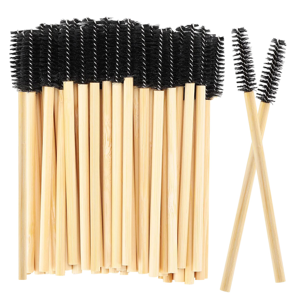 Eyelash Extension London - 50/100Pcs Bamboo Handle Eyelash Brush Mascara