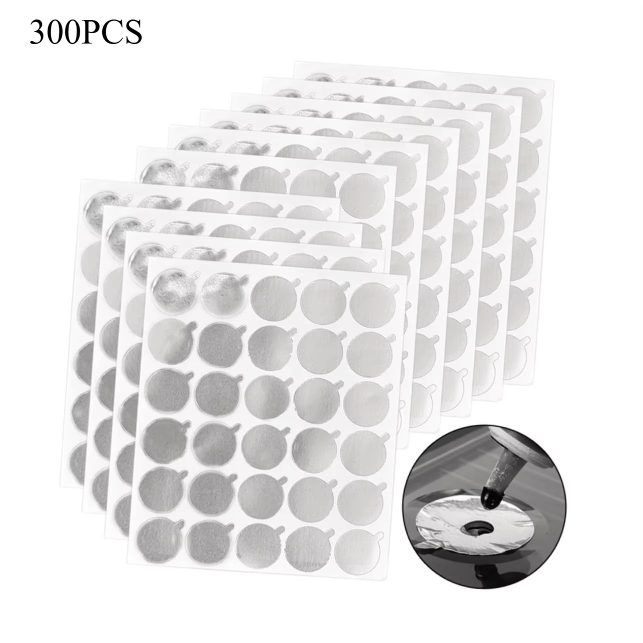 Eyelash Extension Double Lash - 300pcs Foil Sticker Pads(10 Sheets) Eyelash