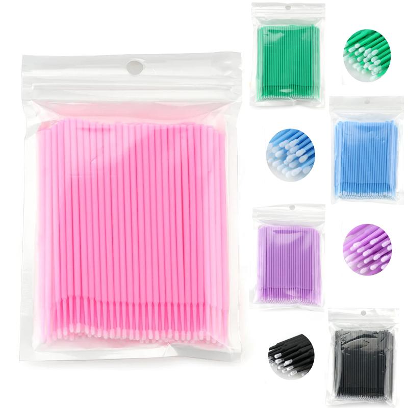Micro Brush Applicator - 50/100PCS Disposable Micro Brushes Eyelashes Extension