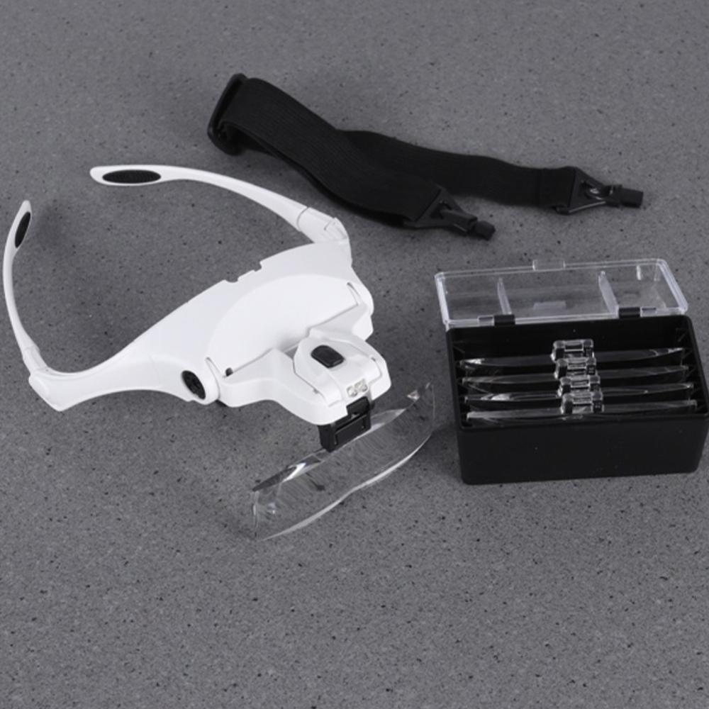 Eyelash Extension With Glasses - 5 Lens Adjustable Magnifier Eyelash Extension