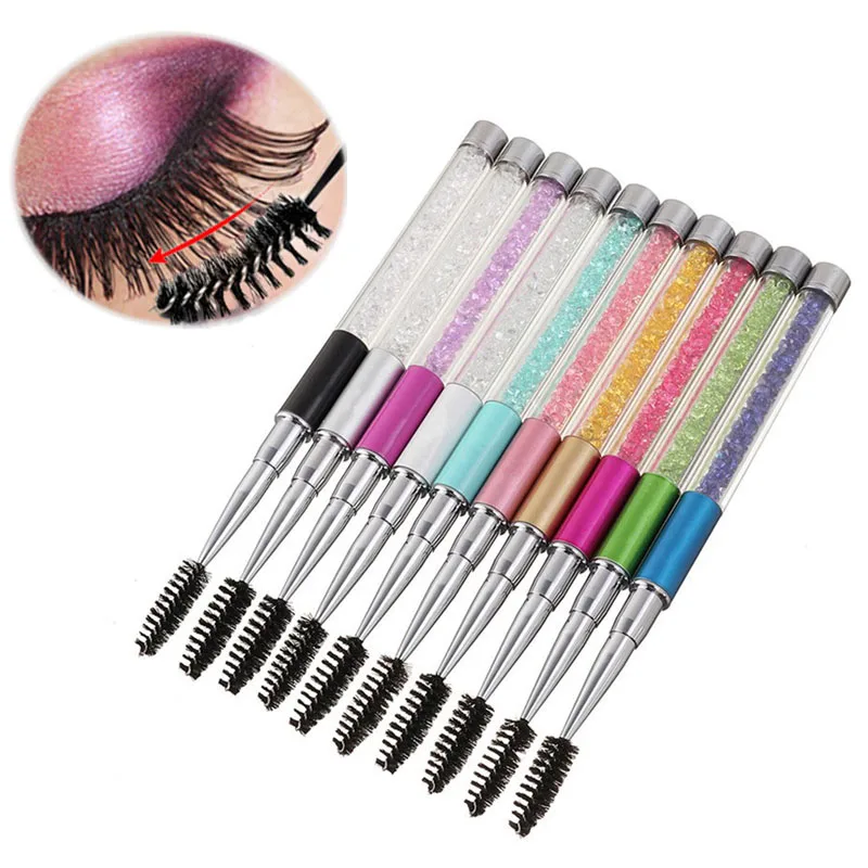 Micro Brush Applicator - Rhinestone Handle Lash Brush Reusable Eyelash