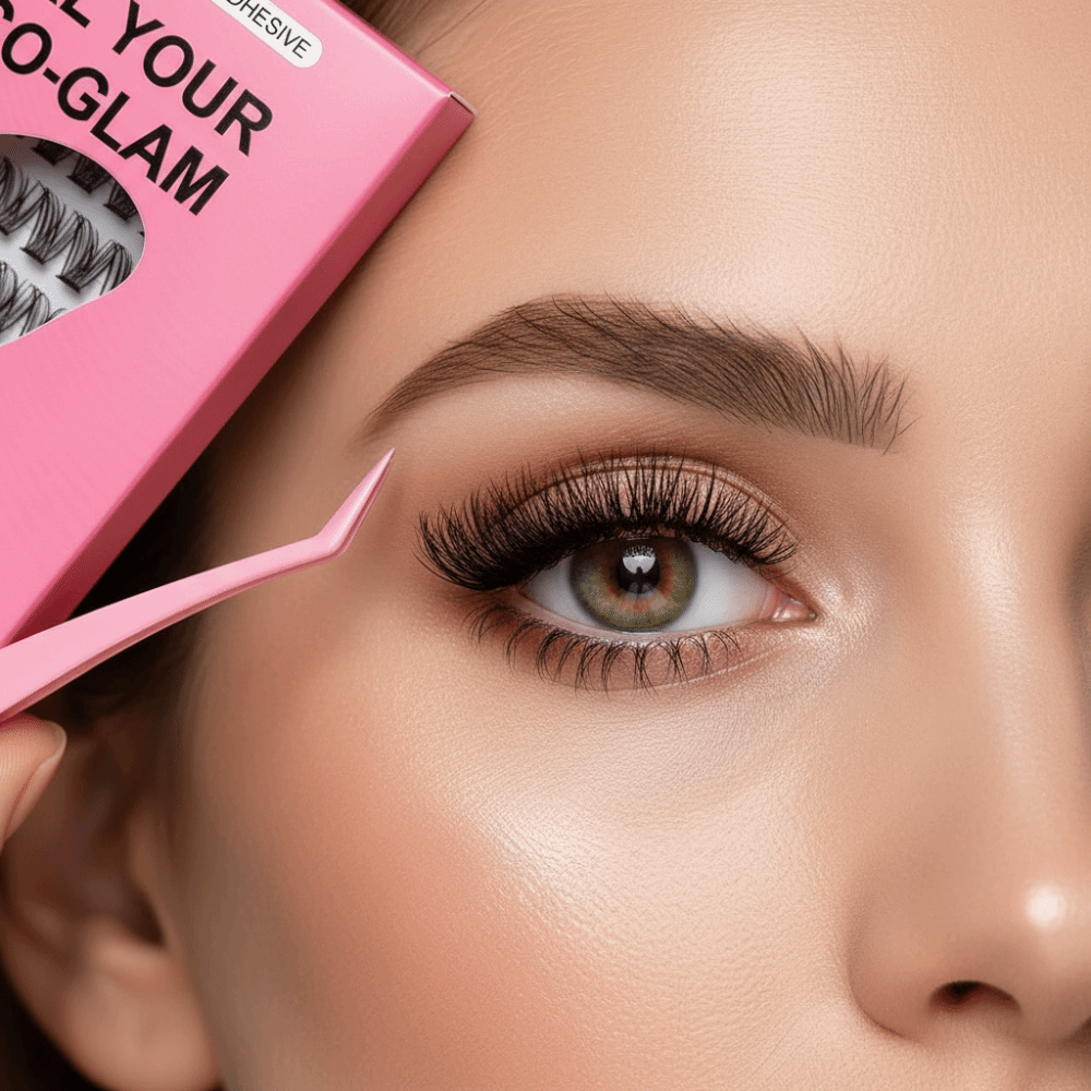 Eyelash Extension With Glue - Natural Look DIY Lashes Extension Kit