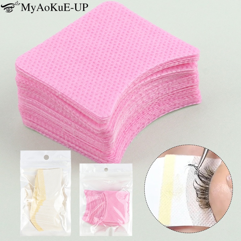 Eyelash Extension Double Lash - 40pcs Eyelash Extension Remover Cotton Pad