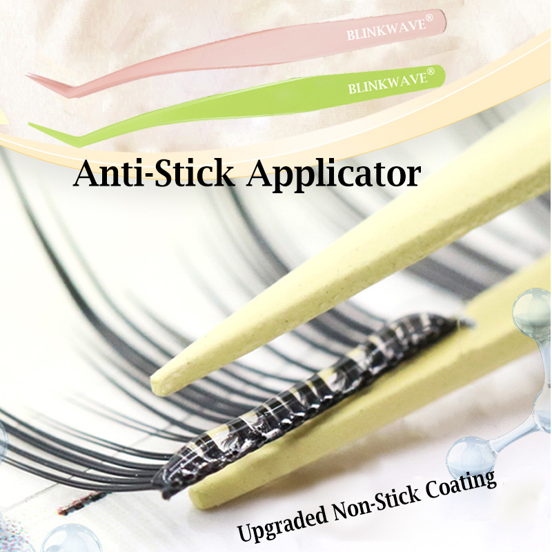 Lash Extension Tweezers - Anti-Stick Applicator No Glue Eyelashes Non