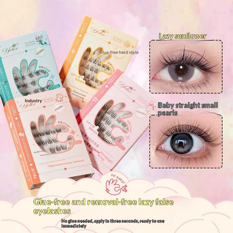 Eyelash Extension With Glue - 7 Rows Self-Adhesive Eyelashes No Glue