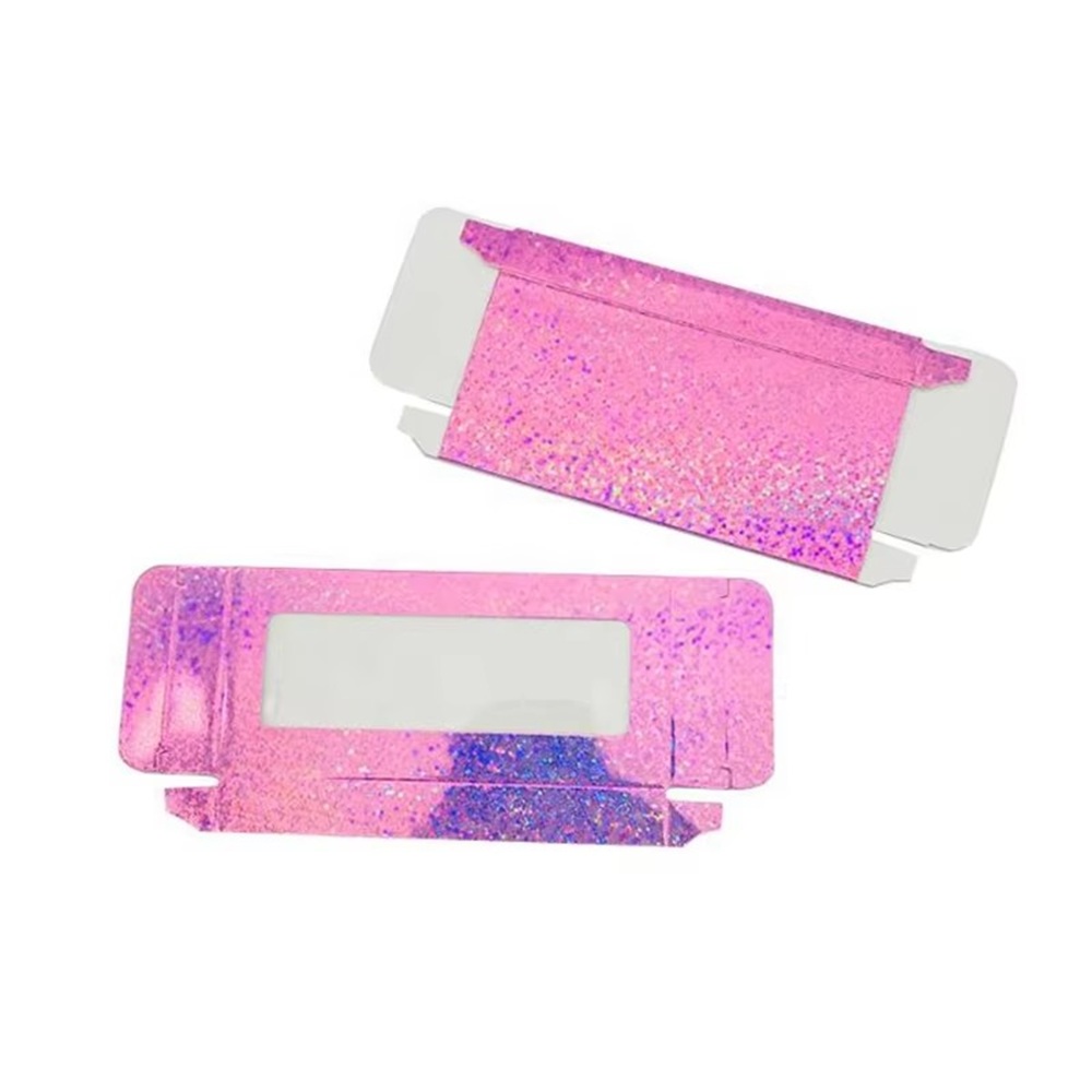 Eyelash Extension In Chinese - Custom Logo Pink Eyelash Box｜Empty False