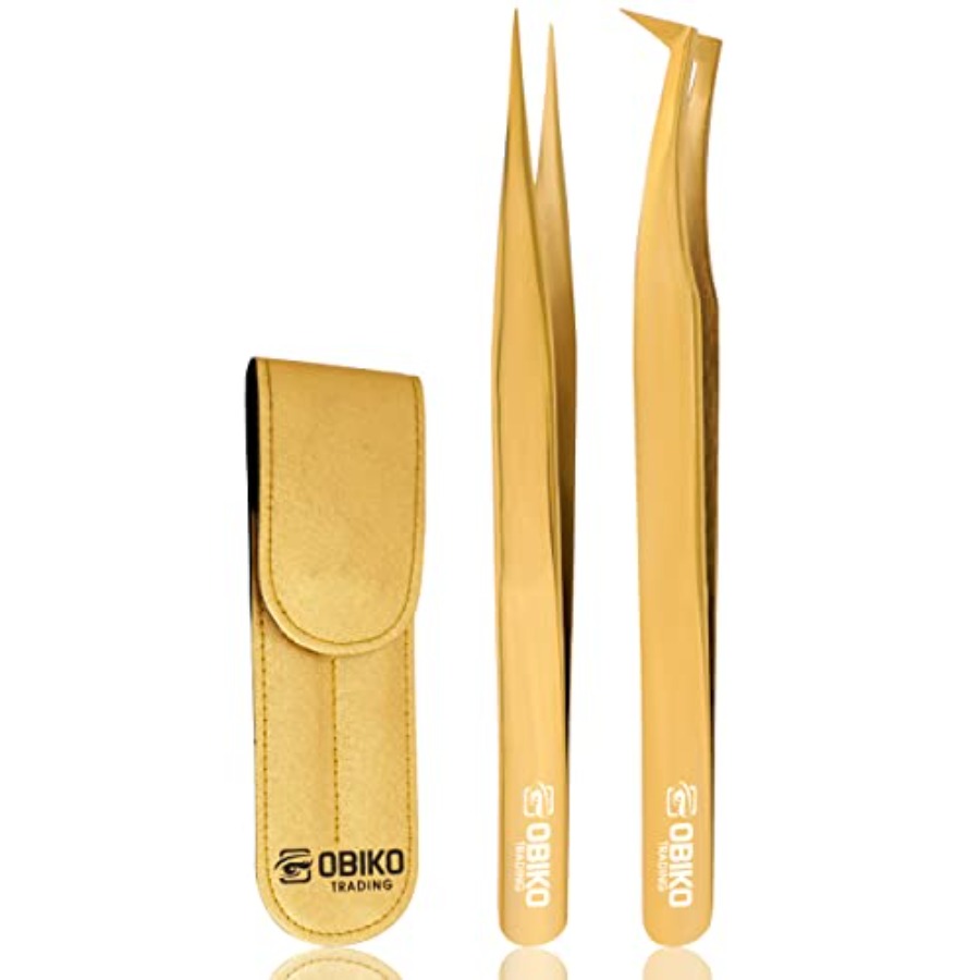 Lash Extension Tweezers - Obiko Eyelash Extension Tweezers Set 2