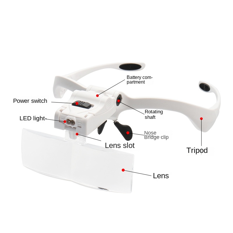 5 Lens Adjustable Magnifier Ey - огляд і ціна Eyelash Extension With Glasses