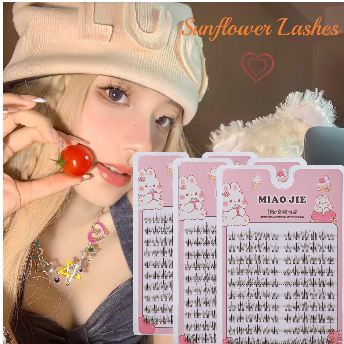MIAOJIE Brown Sunflower False  - огляд і ціна Eyelash Extension In Chinese