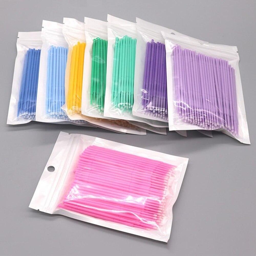 100pcs/lot Micro Brushes Make  - огляд і ціна Eyelash Extension Double Lash