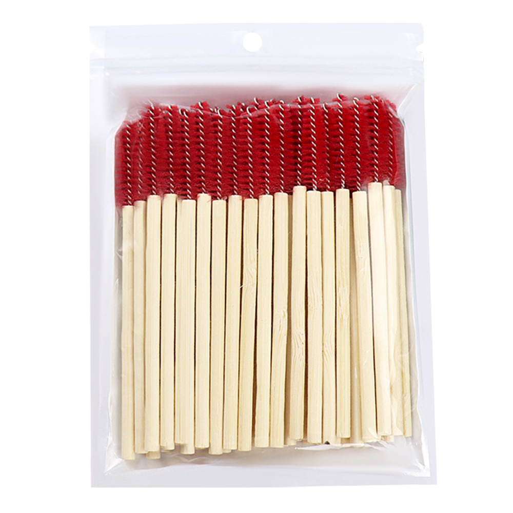 50Pcs Bamboo Handle Eyelash Br - огляд і ціна Micro Brush Applicator