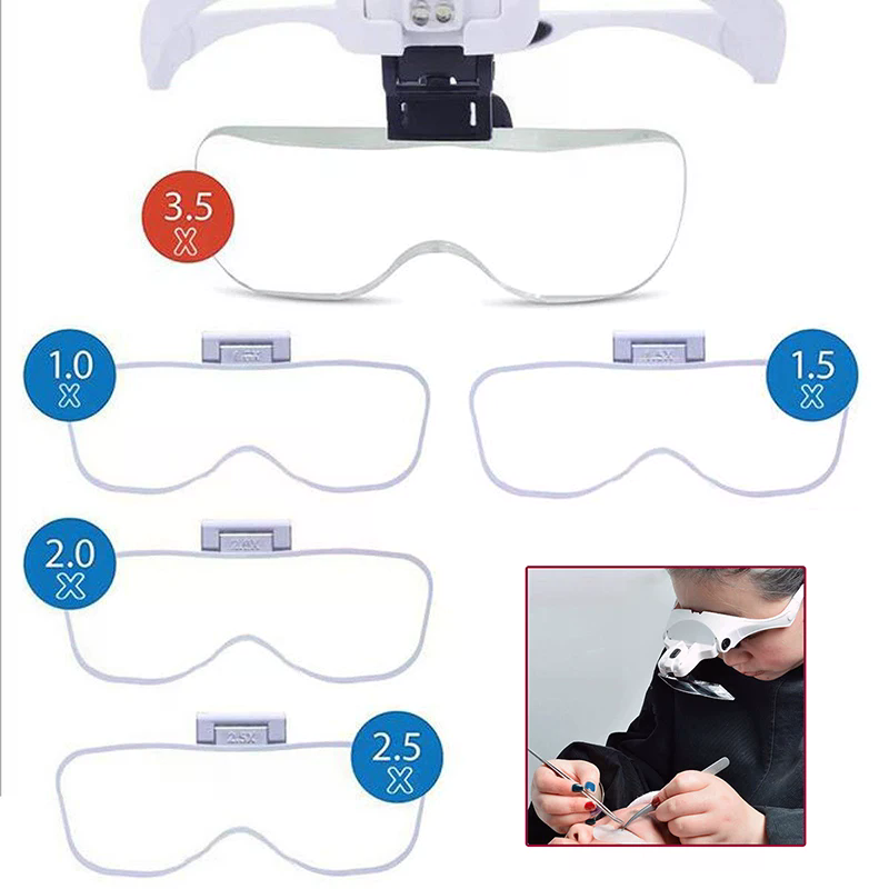 5 Lens Adjustable Magnifier Ey - огляд і ціна Eyelash Extension With Glasses