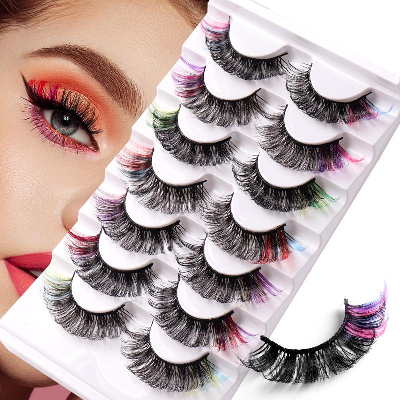 7 Pairs Colorful False Eyelash - огляд і ціна Eyelash Extension Volume Lashes