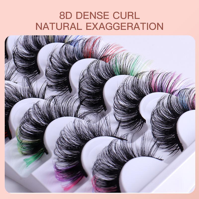 7 Pairs Colorful False Eyelash - огляд і ціна Eyelash Extension Volume Lashes