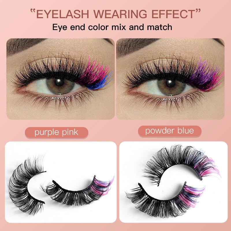 7 Pairs Colorful False Eyelash - огляд і ціна Eyelash Extension Volume Lashes
