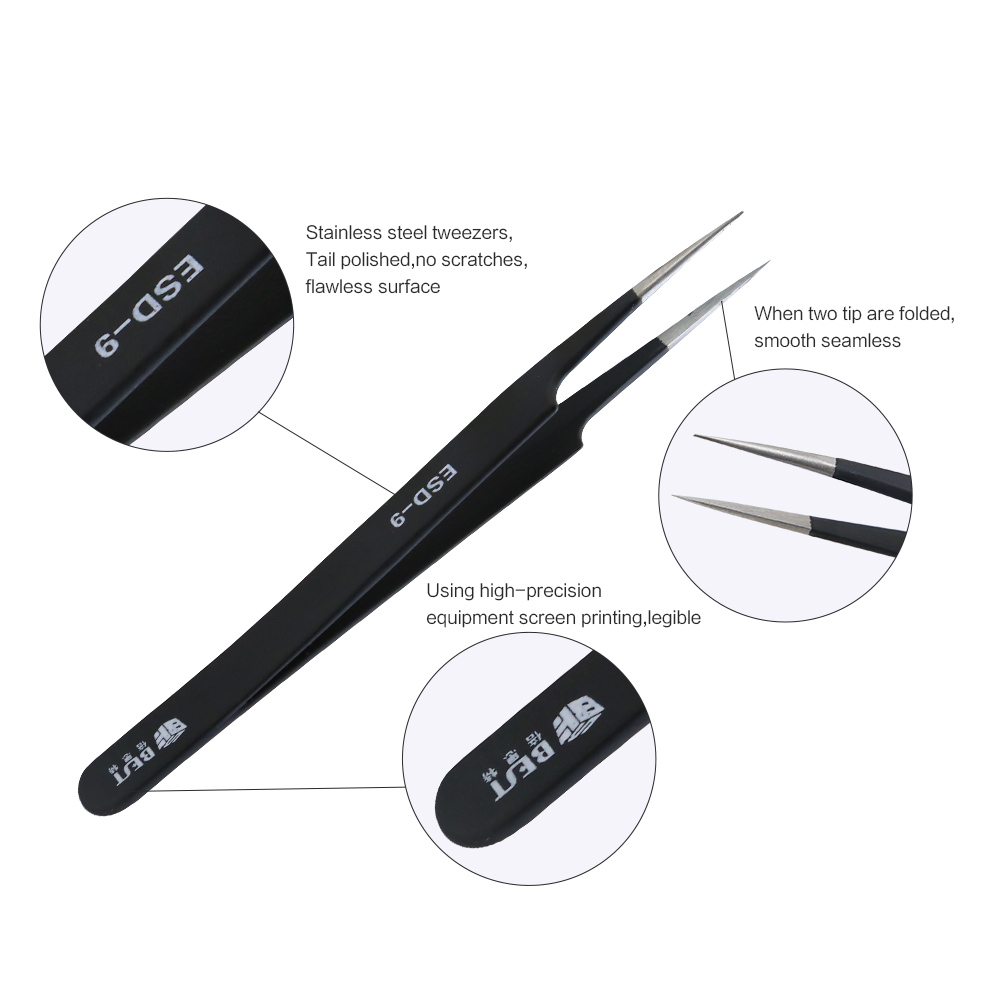 BST-ESD-9 Anti-Static Tweezers - огляд і ціна Eyelash Extension In Chinese