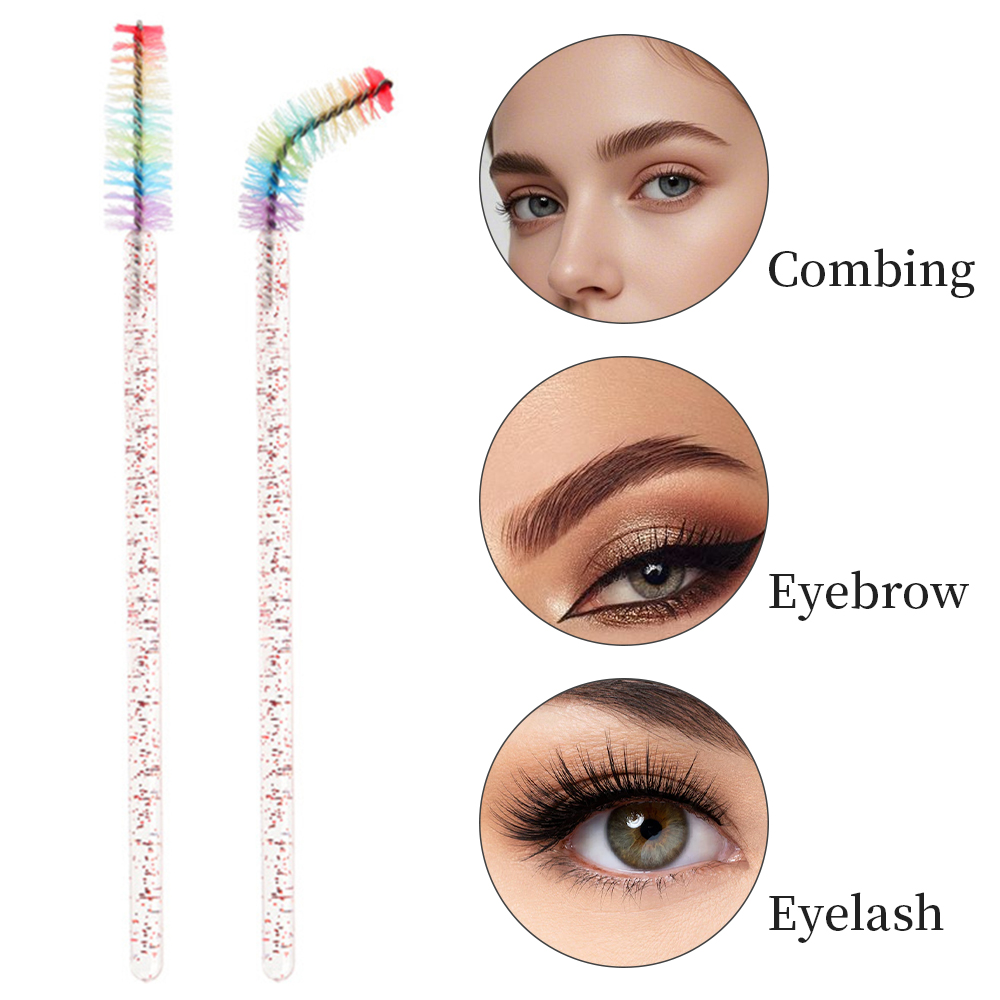 50PCS Rainbow Crystal Eyelash  - огляд і ціна Eyelash Extension Double Lash