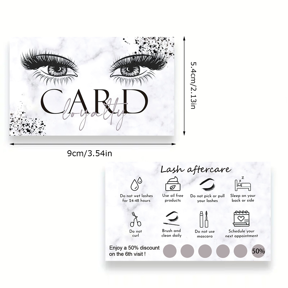 50Pcs/lot Marble Eyelash After - огляд і ціна Eyelash Extension Menu
