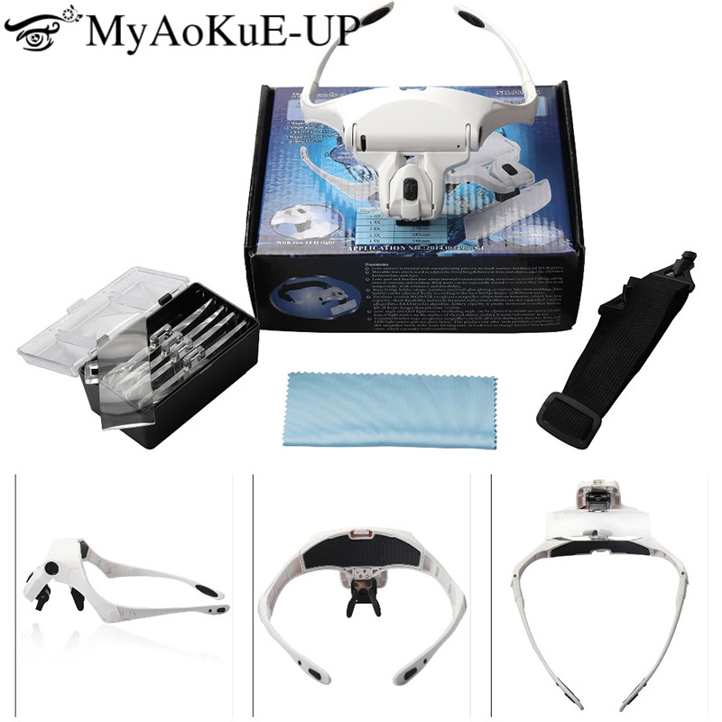 5 Lens Adjustable Headband Mag - огляд і ціна Eyelash Extension With Glasses