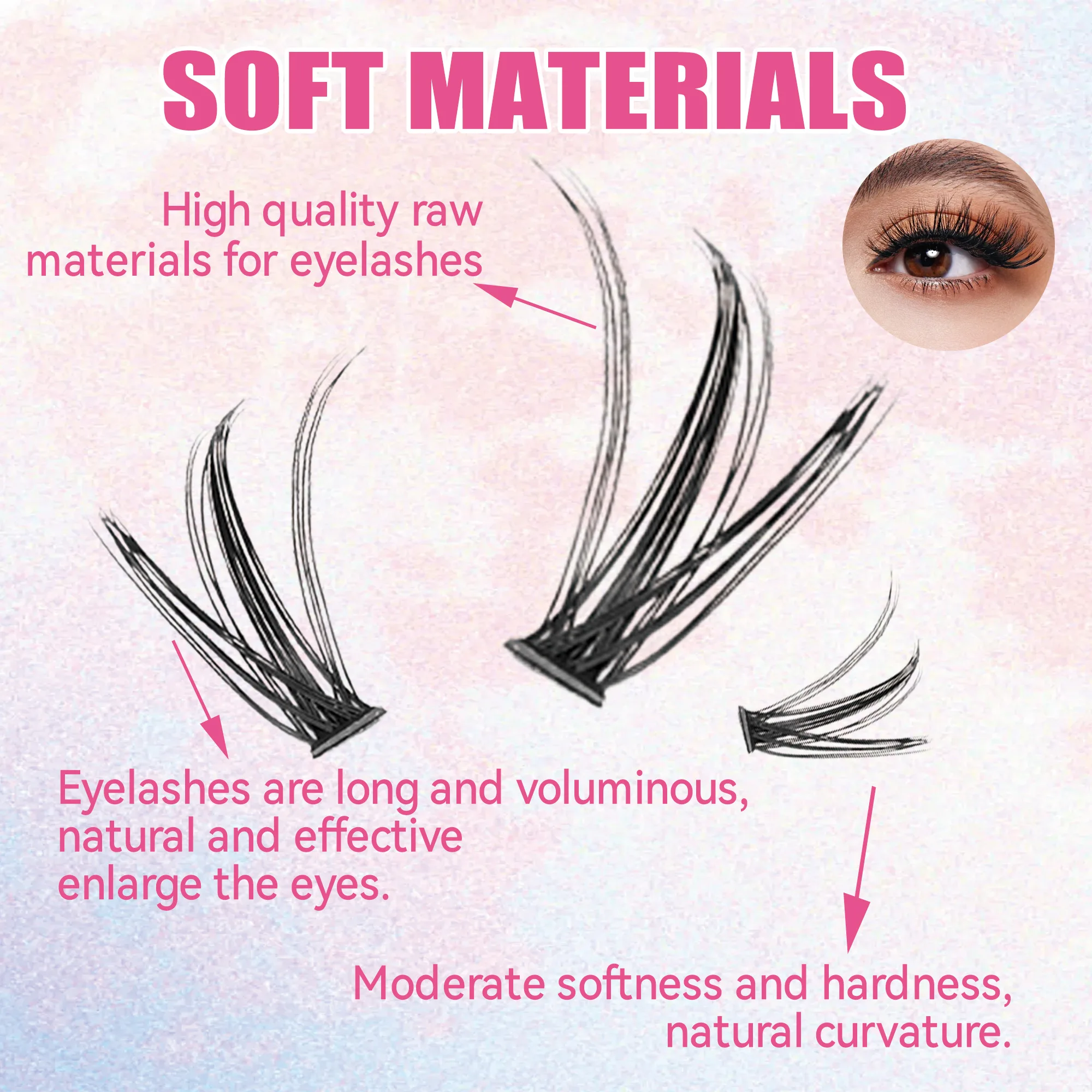 Eyelashes 200 PCS Clusters Las - огляд і ціна Eyelash Extension London