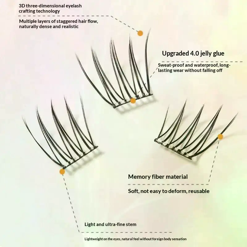 7 Rows Self-Adhesive Eyelashes - огляд і ціна Eyelash Extension With Glue