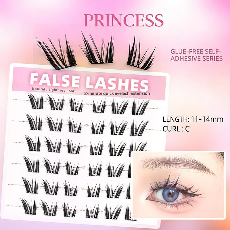 6 Rows Dense Natural False Eye - огляд і ціна Eyelash Extension With Glue