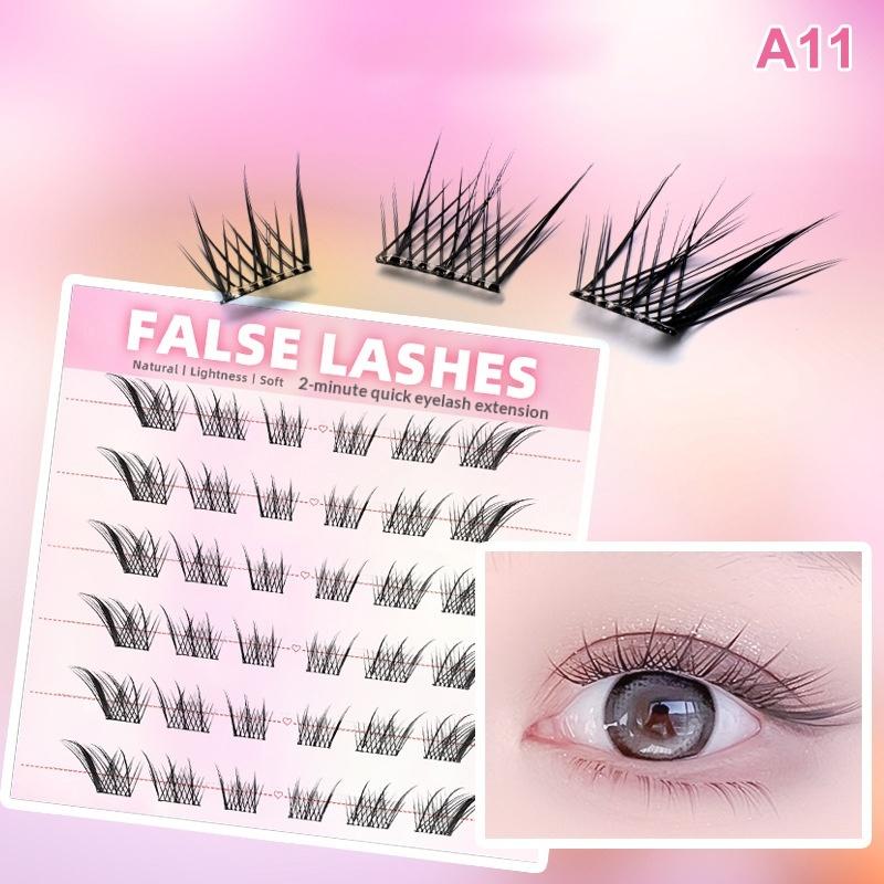 6 Rows Dense Natural False Eye - огляд і ціна Eyelash Extension With Glue
