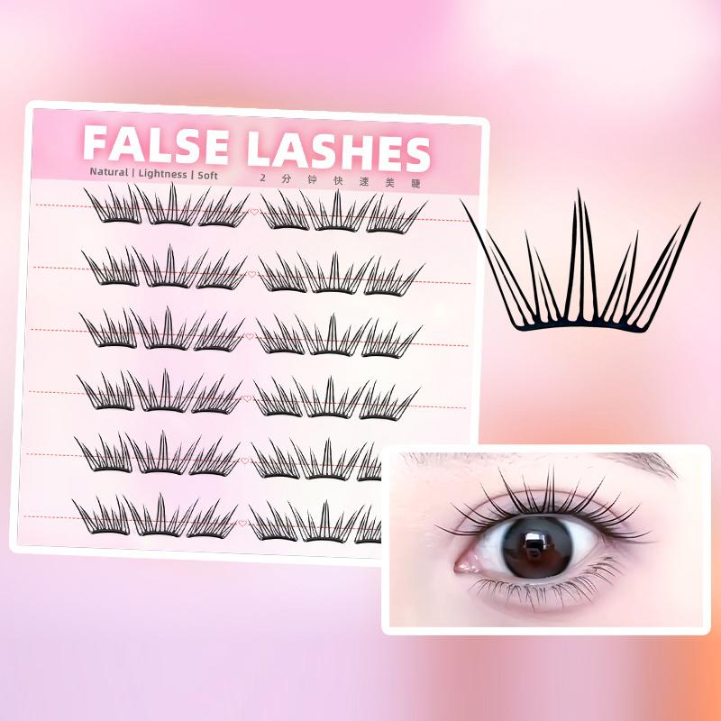 6 Rows Dense Natural False Eye - огляд і ціна Eyelash Extension With Glue